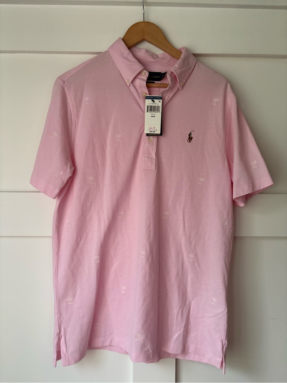 Ralph Lauren • Pink Palm Polo • Size Medium